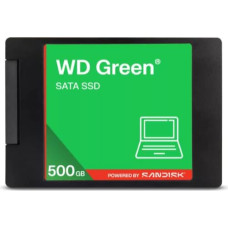 Western Digital SSD|WESTERN DIGITAL|Green|500GB|3D NAND|Read speed 545 MBytes/sec|2,5"|MTBF 2000000 hours|WDS500G5G0A