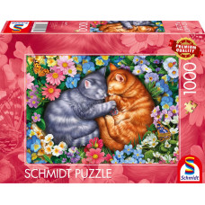 Schmidt Spiele Sleeping Velvet Paws, Puzzle 1000 pieces