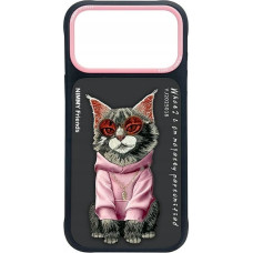 Nimmy Etui Nimmy Glasses Cool Cat do iPhone 17 Pro Max czarny