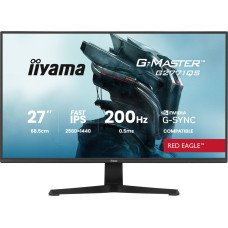 Iiyama G-Master G2771QS-B1 Red Eagle, gaming monitor - 27 - black (matt), QHD, Fast-IPS, HDMI, DP, G-Sync comp., 200Hz panel