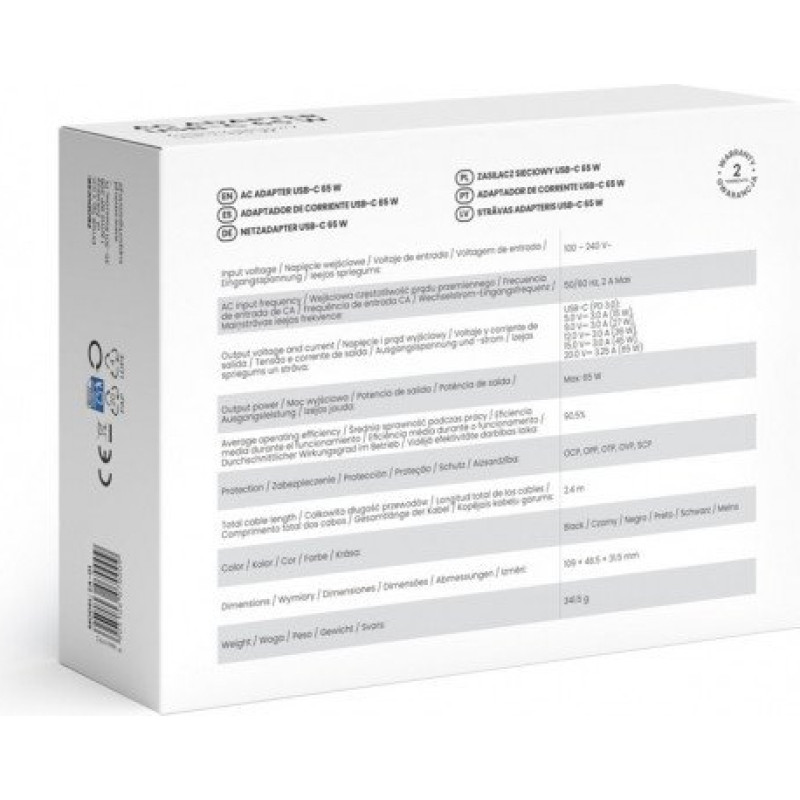 Savio Ładowarka Savio Zasilacz sieciowy USB-C 65W ZA-01