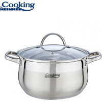 Pot stainless steel with teflon coating 6.1L 24x13.5cm HR-MSF-061 HEINNER
