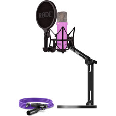 Rode Microphones NT1 Signature +XLR cable+Desktop Studio Arm, microphone (purple, bundle)