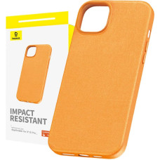 Baseus Phone Case for iPhone 15 Pro Baseus Fauxther Series (Orange)