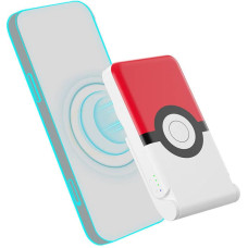 OTL Magnetic powerbank OTL 5000 mAh, USB-C 15W, Pokemon Pokeball with stand (red-white)