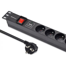 Qoltec Powerstrip for RACK 19 1U,16A,PDU,6xFRENCH,1.8