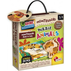 Lisciani Montessori Wooden puzzle with animals