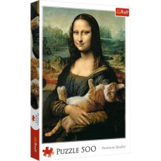 Trefl Puzzle 500 pieces Mona Lisa and a purring kitten