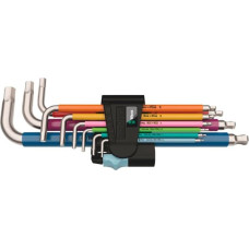 Wera 3950/9 Hex-Plus Multicolour Stainless 1 L-key set, metric