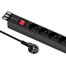 Qoltec Power strip for RACK 1U 16A, PDU, 6xFRENCH, 2m