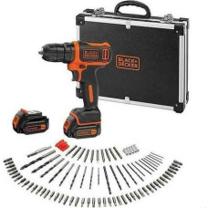 Black+Decker WIERTARKO-WKRĘTARKA 10,8V + AKCESORIA 100 elem.