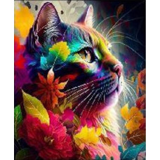 Norimpex Diamond mosaic - Cat in color, leafy background