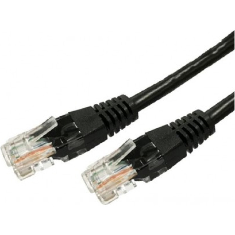 TB Patch cable cat.5e RJ45 UTP 0.5m. black - pack of 10