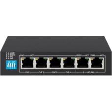 Extralink Switch EUROS V2 6 ports POE 4X 10-100MBPS POE ports + 2X UPLINK ports 802.3AF 60W