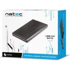 Natec External pocket SATA HDD RHINO 2.5 USB 2.0 Aluminum Black