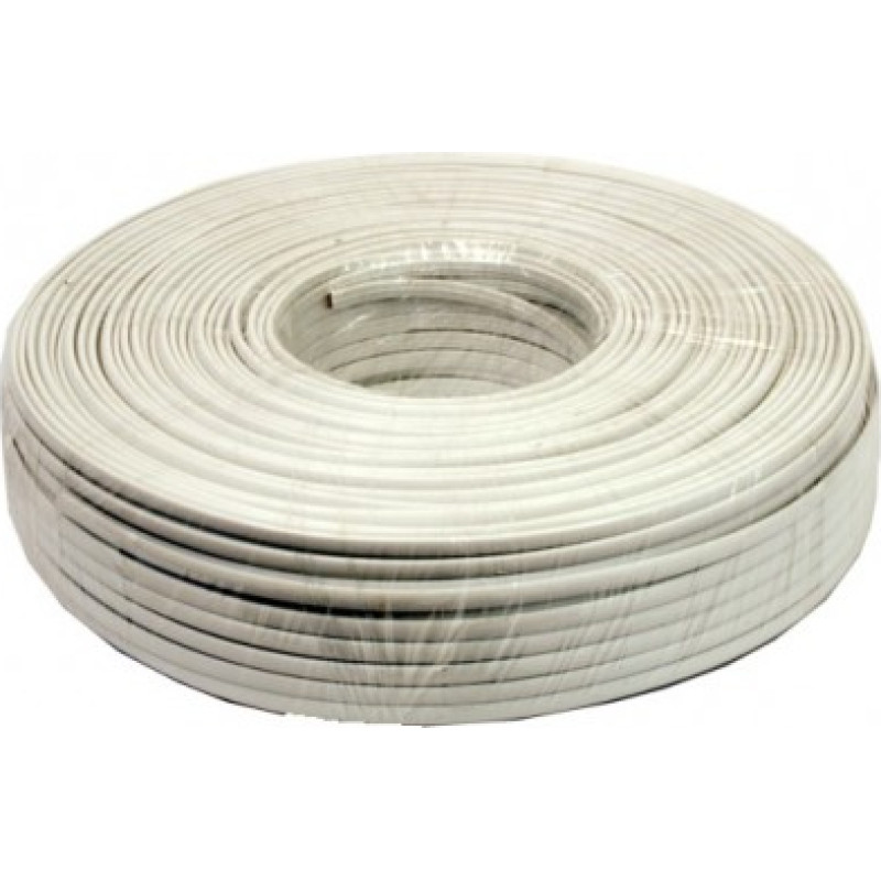 Gembird Telephone cable 4C stranded wire 100 meters, white