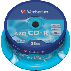 Verbatim CD-R 52x 700MB 25P CB Azo 43352