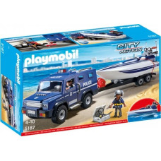 Playmobil Off-road police vehicle with a motorboat 5187