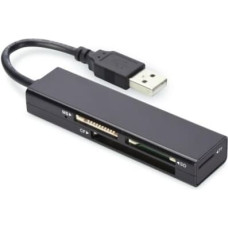 Ednet Card Reader 4-port USB 2.0 High Speed (CF, SD, Micro SD / SDHC, Memory Stick), black