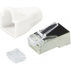 Logilink Plug connector CAT.6 100 pcs.set shielded, white