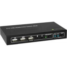 Techly 2-port HDMI/USB KVM switch 2x1 with audio