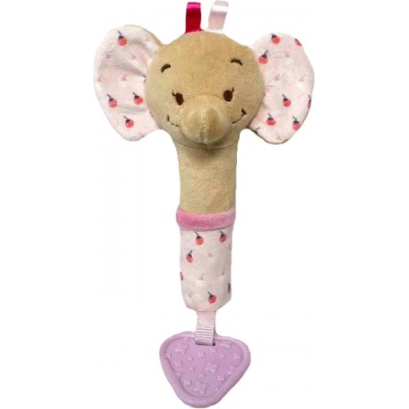 Tulilo Toy with sound - pink elephant 17 cm