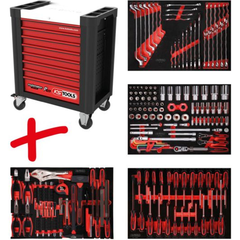 Ks Tools Performanceplus Tool Trolley Set P10 180 Tools