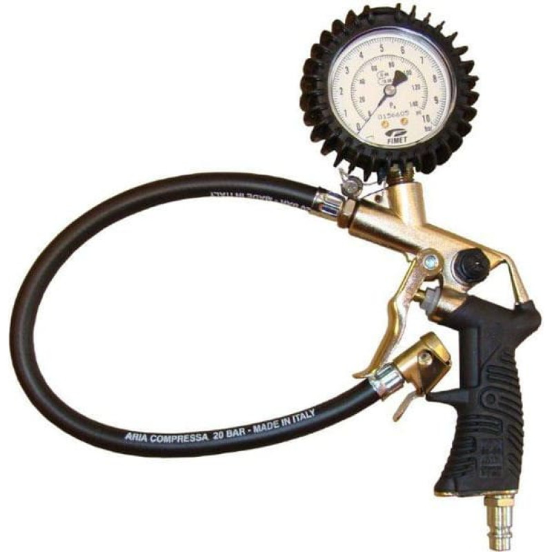 Beta TIRE INFLATION GUN WITH TIRE PRESSURE GAUGE RANGE 0-10 BAR, 25/D-RB 15, SCALE IN BAR/PSI APPROVAL