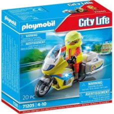 Playmobil Set with figure City Life 71205 Rescue Motorcycle with Flashing Light