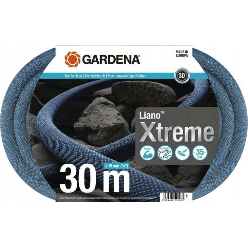 Gardena Textile Hose Liano Xtreme 3/4 , 30m Set
