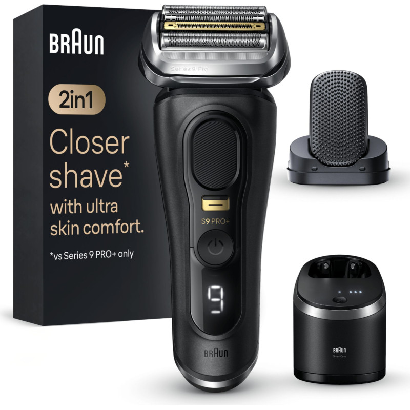 Braun Series 9 Pro+ 9590cc Wet & Dry Sietiņa skuveklis Trimmeris Melns