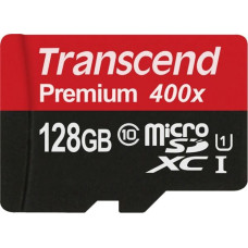 Transcend microSDXC        128GB Class 10 UHS-I 400x + SD Adapter