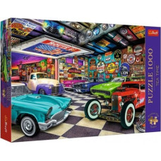 Trefl Puzzle 1000 elementów Premium Plus Garaż kolekcjonera samochodów