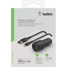 Belkin USB-A Car Charger 24W 1m Lightning-Cable  CCD001bt1MBK