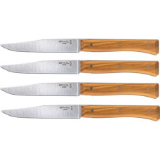 Opinel Table Knives Facette Set of 4  Olive Wood