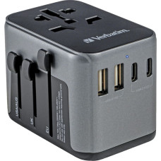 Verbatim Uni.Travel Adapt.UTA-03 USB-C 30W 2xUSB-C 2xUSB-A  49545