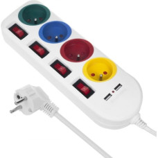 Maclean Power strip 4 sockets 2xUSB Maclean MCE229W