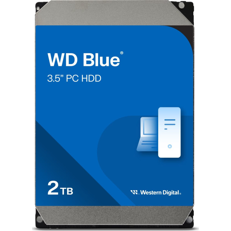 Western Digital HDD|WESTERN DIGITAL|Blue|2TB|SATA 3.0|256 MB|7200 rpm|3,5"|WD20EZBX
