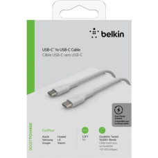 Belkin Cable Braided USB-C USB-C 1m White