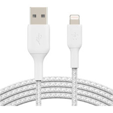 Belkin Lightning to USB-A Cable 3m, braided, mfi cert, white