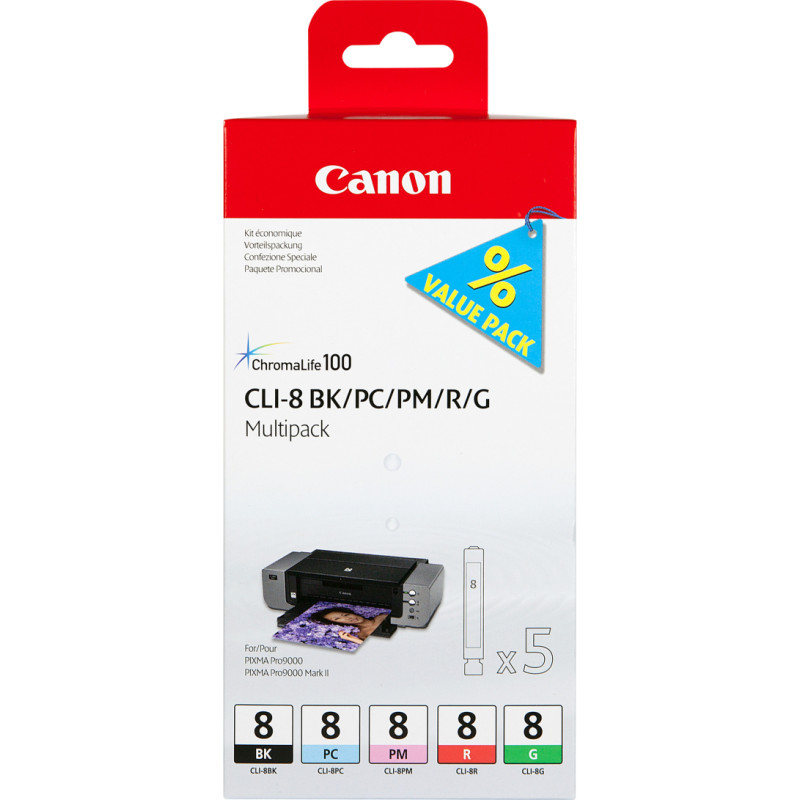 Canon 0620B027 tintes kārtridžs 5 pcs Oriģināls Foto ciāna, Foto fuksīna