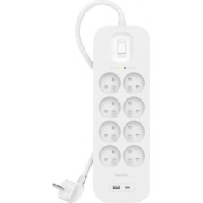 Belkin Surge Protector SurgePlus 8xFR 1xUSB-A 1xUSB-C 900J 2M