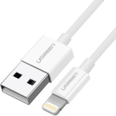 Ugreen cable USB 2.0 A lightning 2m, 5V/2.4A iPhone 7 / 7plus / 6S/ 6 / 6 Plus, iPhone 5s/5c/5, iPad Mini/Mini 2, iPad 1 m Balts