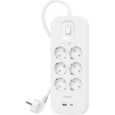 Belkin Surge Protector SurgePlus 6x Schuko 1xUSB-A 1xUSB-C 650J 2m