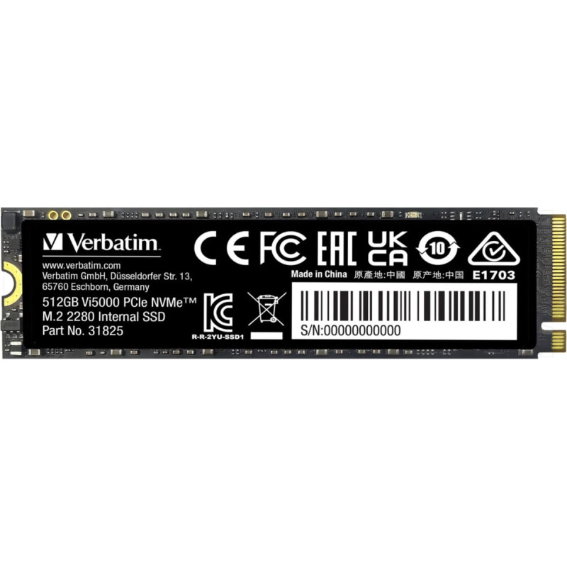 Verbatim Vi5000 M.2 SSD    512GB PCIe4 NVMe                 31825