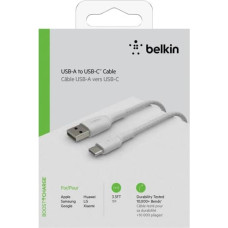 Belkin USB-C/USB-A Cable 1m braided, white CAB002bt1MWH