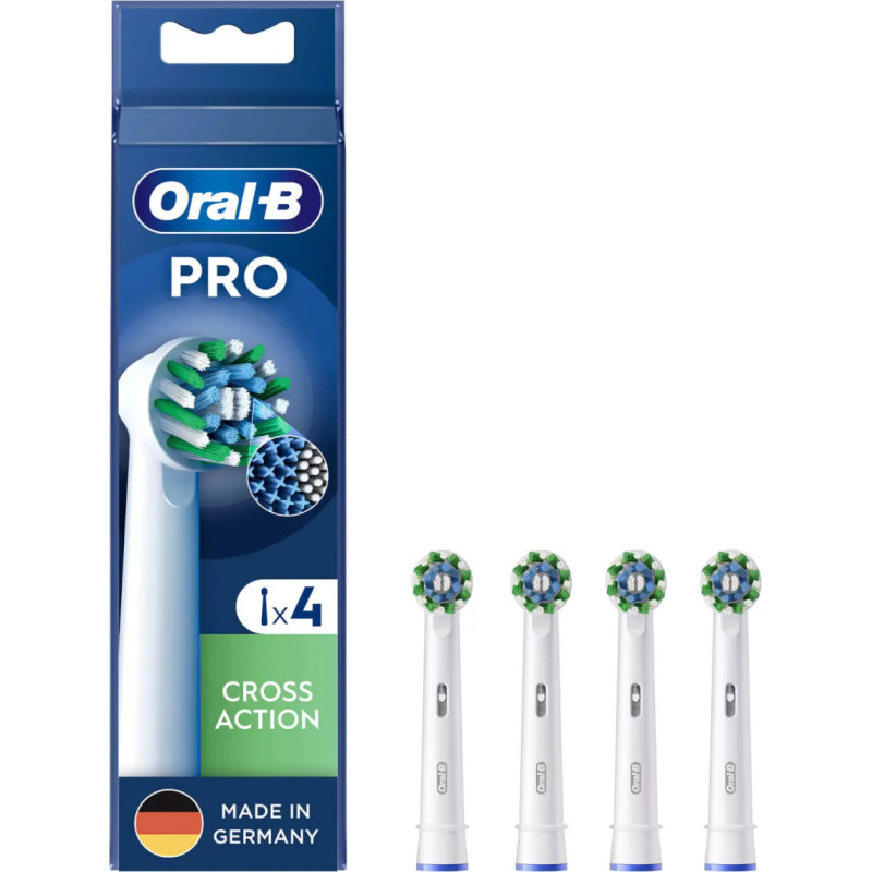 Oral-B CrossAction 4 pcs Balts