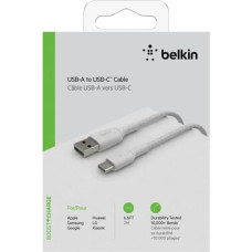 Belkin USB-C/USB-A Cable 2m braided, white CAB002bt2MWH