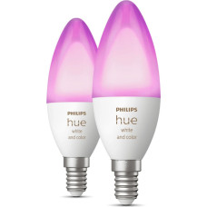 Philips Hue balta un krāsaina atmosfēras gaisma Svece – viedā spuldze E14 – (2 gab. iepakojumā)