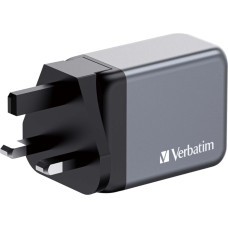 Verbatim GNC-64 GaN Charger 65W 2xUSB-C PD, 1xUSB-A QC 3.0 32201